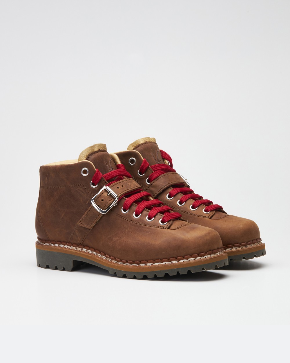 Old school hiking hotsell boots with red laces